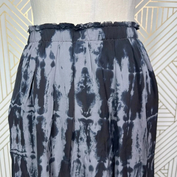 Raquel Allegra Black Gray Tie Dye Layered Skirt Size 0‎ / US XS - Picture 3 of 12